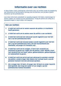 Informatie over uw rechten