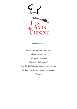 LAdC menu maart 2015 - Les Amis de Cuisine