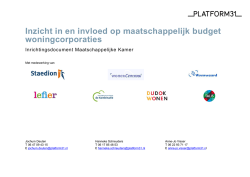 Inzicht in en invloed op maatschappelijk budget