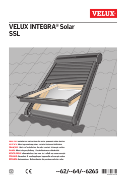 VELUX INTEGRA® Solar SSL - Informationen für Fachleute