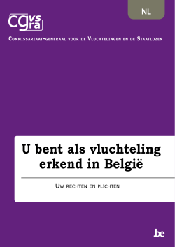 Brochure: U bent als vluchteling erkend in België