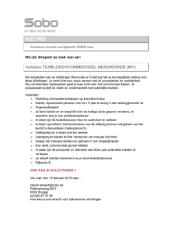Teamleider / commercieel medewerker (M/V)