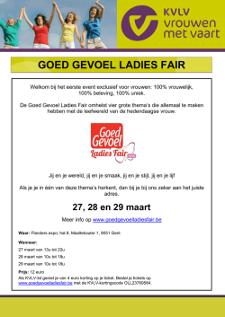 Goed gevoel ladies fair 27, 28, 29 maart