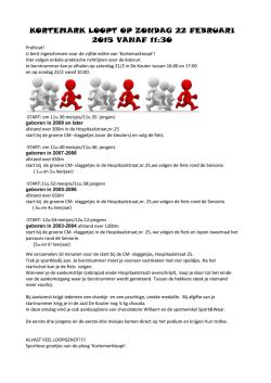Het startschot van onze vijfde editie Kortemark Loopt komt
