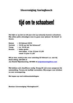 Schaatsen IJsvereniging Goringbosch, dinsdag 24 februari