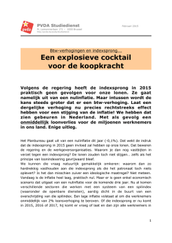 Een explosieve cocktail voor de koopkracht