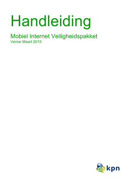 Handleiding Internet Veiligheidspakket Mobiel Android