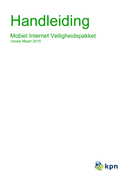 Handleiding Internet Veiligheidspakket Mobiel Android