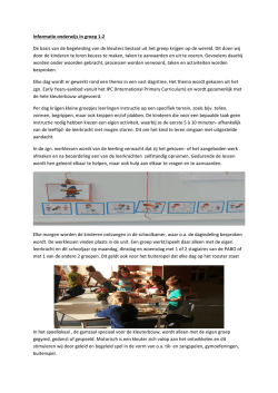 Informatie groep 1/2 - Brede School Het Dok