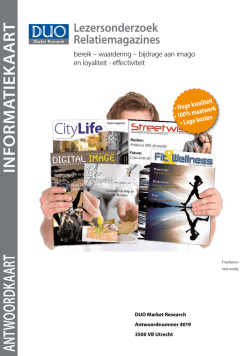 Lezersonderzoek Relatiemagazines