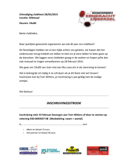 U vindt de uitnodiging hier.