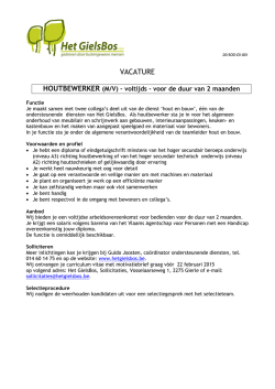 Houtbewerker voor de duur van 2 maanden