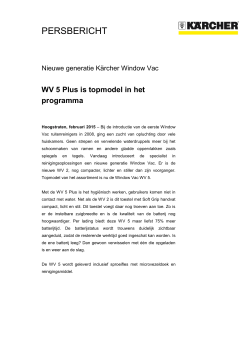 Nieuwe generatie Kärcher Window Vac. WV 5 Plus is topmodel in