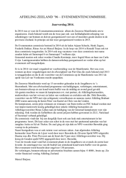 Jaarverslag evenementencommissie