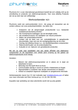 Vacature - Phuntronix BV