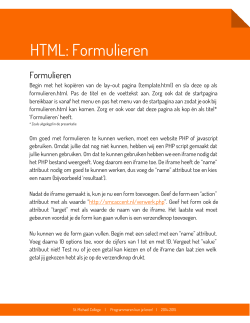 HTML: Formulieren