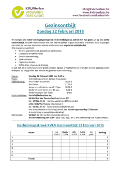 Gezinsontbijt - KVLV Berlaar