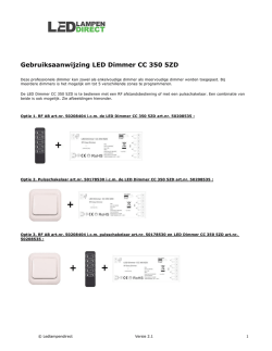 Gebruiksaanwijzing LED Dimmer CC 350 5ZD