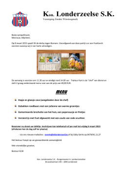 hierbij de uitnodiging, menu en informatie
