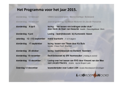 Het Programma voor het jaar 2015.