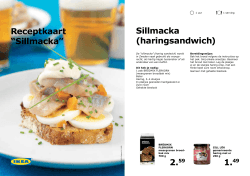 Receptkaart “Sillmacka” Sillmacka (haringsandwich) 2.59 1.49