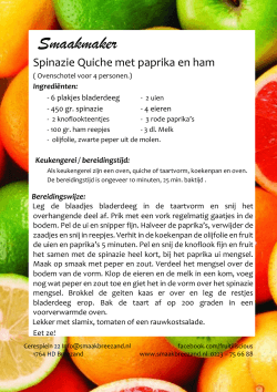 Spinazie taart - Fruitiliscious