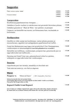 menu suggesties