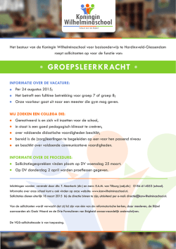 GROEPSLEERKRACHT - Kon Wilhelmina