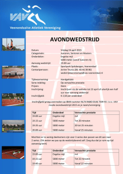 Avondwedstrijd lange afstand
