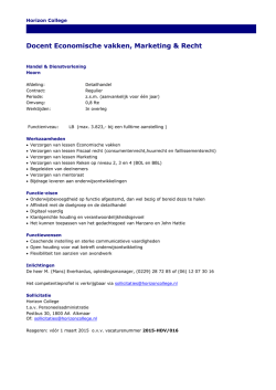 Docent Economische vakken, Marketing & Recht