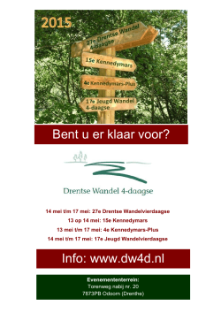 Bent u er klaar voor? Info: www.dw4d.nl