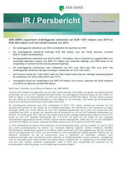 PDF 141KBABN AMRO press release resultaten Q4 2014