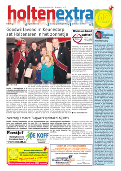 Goodwillavond in Keunedarp zet Holtenaren in het