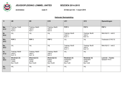 JEUGDOPLEIDING LOMMEL UNITED SEIZOEN 2014-2015