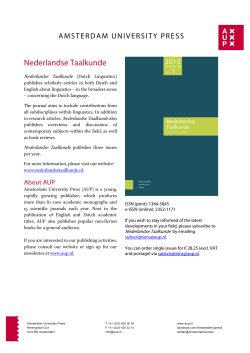 Flyer NedTaal 2015 NL+EN - Amsterdam University Press