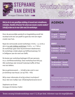 Workshops 2015 - Stephanie van Erven