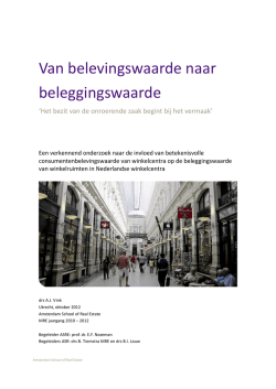 Van belevingswaarde naar beleggingswaarde