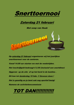 Snerttoernooi - Riethovense Tennis Vereniging