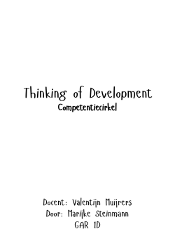 Thinking of Development
