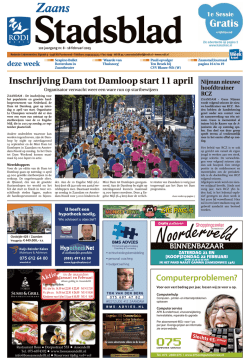 Inschrijving Dam tot Damloop start 11 april