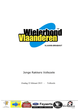 lees meer - WIELERBOND VLAANDEREN - Afdeling Vlaams