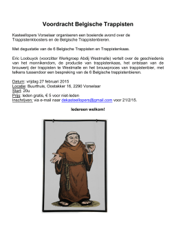 Voordracht Belgische Trappisten
