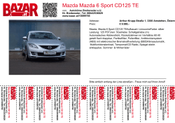 Mazda Mazda 6 Sport CD125 TE