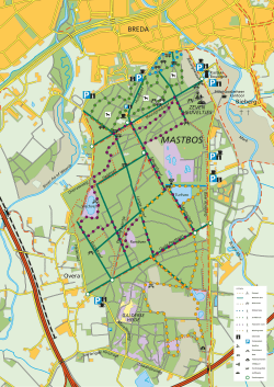 plattegrond met routes