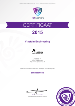 ICTWaarborg Certificaat Vlastuin Engineering