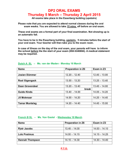 Spanish B ORAL – Mr - International School Groningen