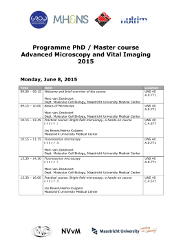 Programme - Genetics and Cell Biology
