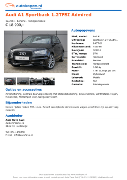 Audi A1 Sportback 1.2TFSI Admired