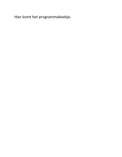 Hier komt het programmaboekje.