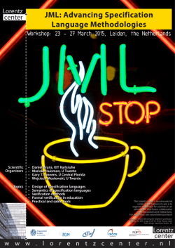 JML: Advancing Specification Language